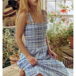 Hill House Ellie Nap Dress in Watercolor Gingham Blue